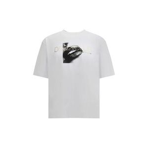 Dsquared² Graphic Print Cotton Tee Men White T-Shirts